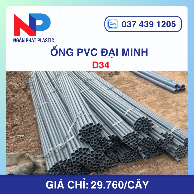 Ống Nhựa PVC 34 Đại Minh